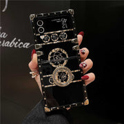 black floral samsung z flip 4 case