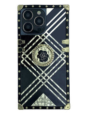 gold stripes square iphone case