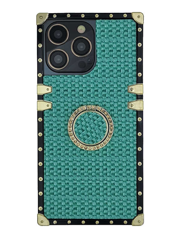 green tweeds square iphone case