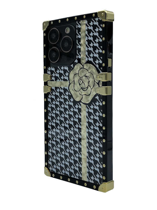 Cross Floral Houndstooth iPhone Case