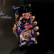 peony floral galaxy z flip 3 case