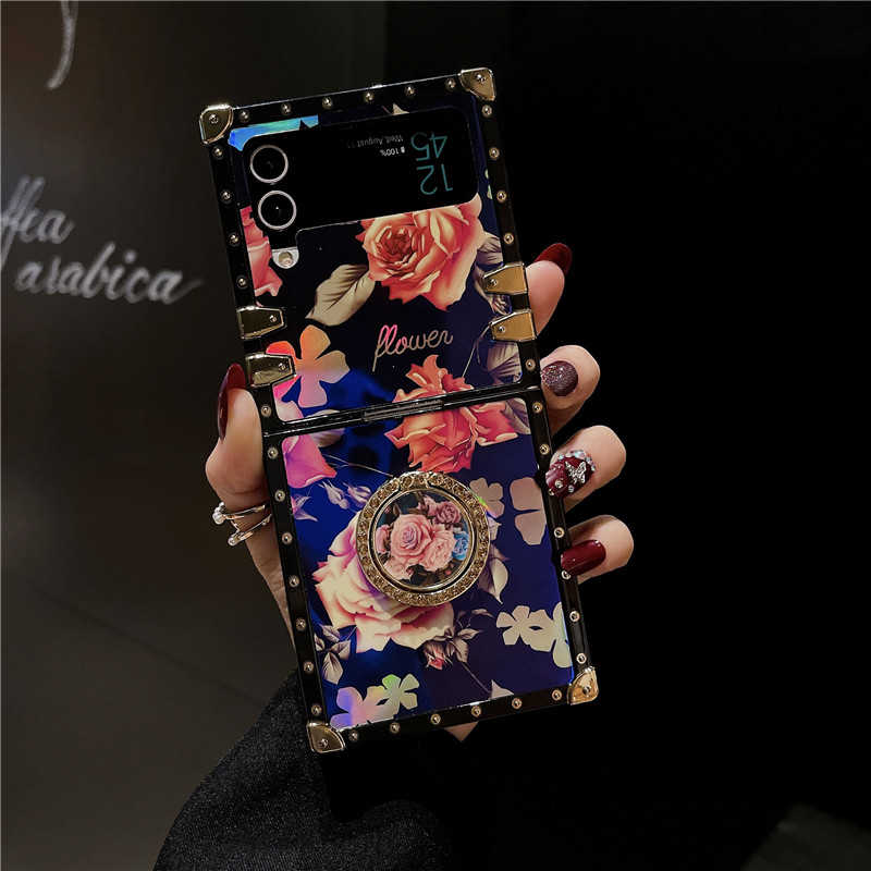 peony floral galaxy z flip 3 case