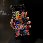 laser floral z flip 4 square case