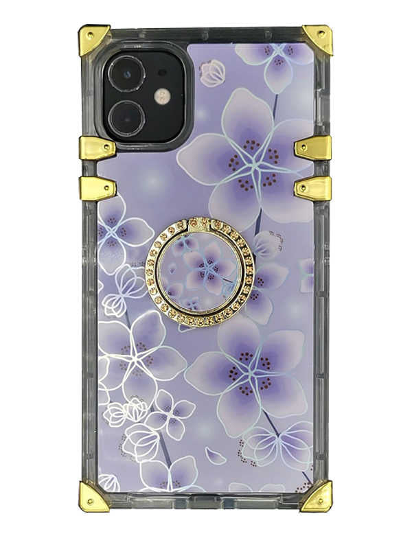 Lavender Blossom Floral Square iPhone Case