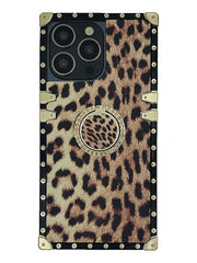 leopard print square iphone case