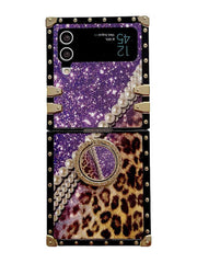glossy leopard galaxy z flip 4 cases
