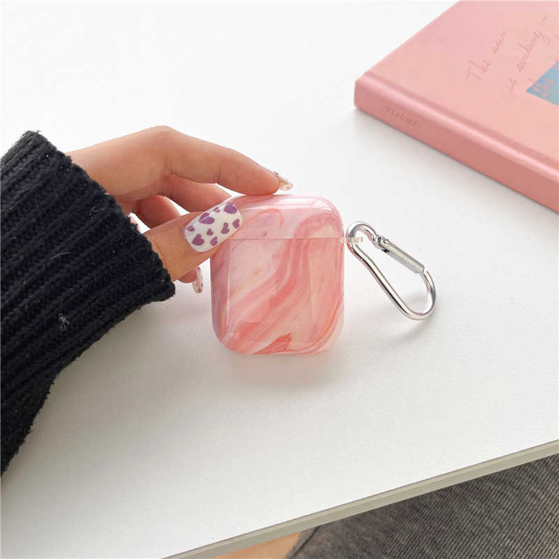 Pink Marble AirPods 1 & 2 Case