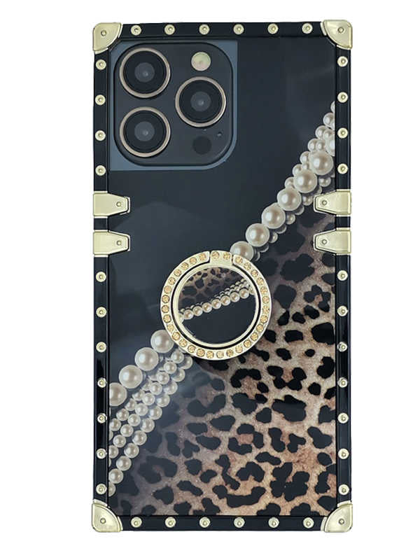 pearls leopard iphone case