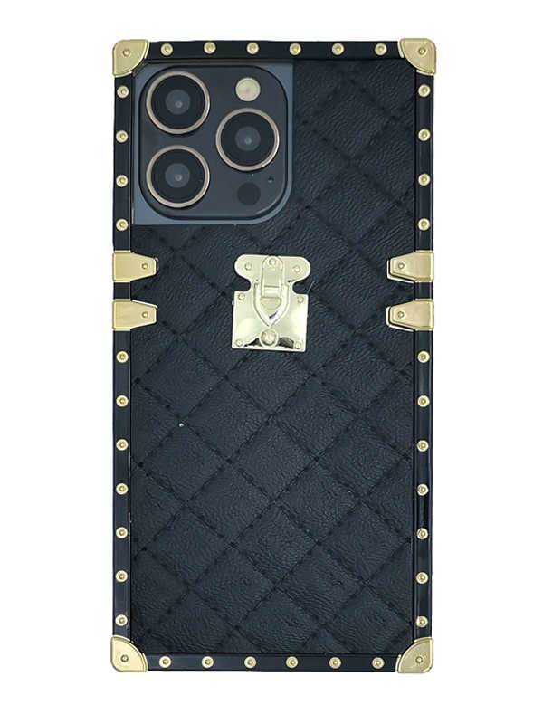 Soft Plaid iPhone Case - Black