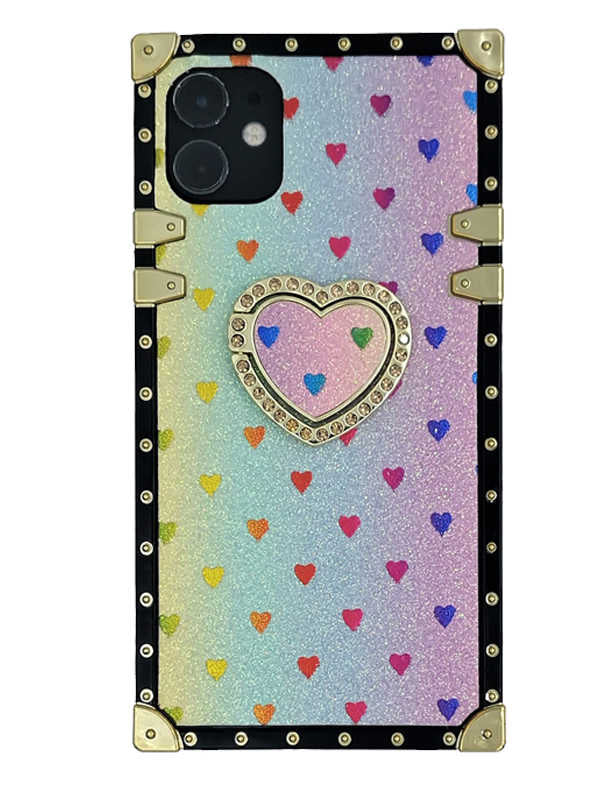 rainbow glitter iphone case