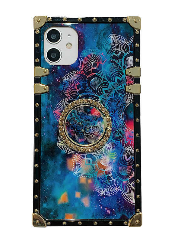 Starry Sky Floral Square iPhone Case