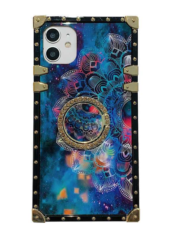 Starry Sky Floral iPhone Case with Ring