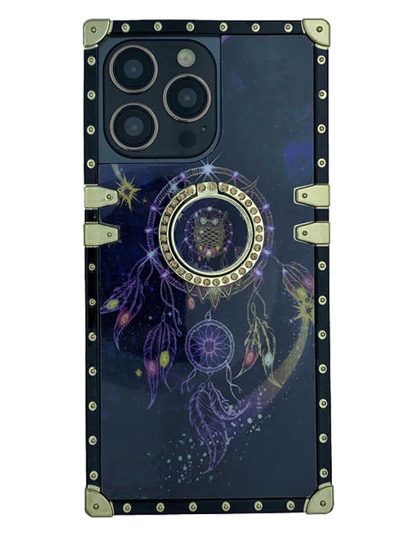 Starry Sky Owl iPhone Case with Ring