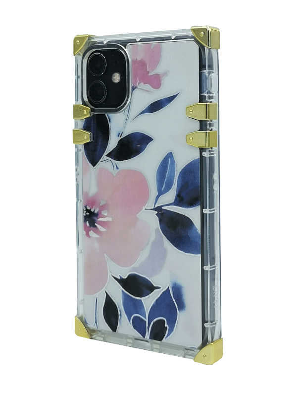 Watercolor Splash Floral Square iPhone Case
