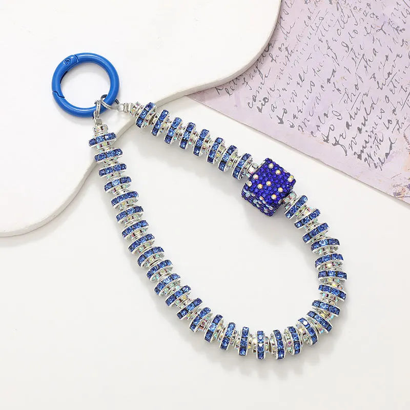 Royalblue phone charm with cube