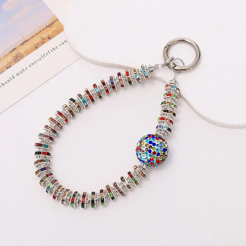 multicolor phone charm with ball