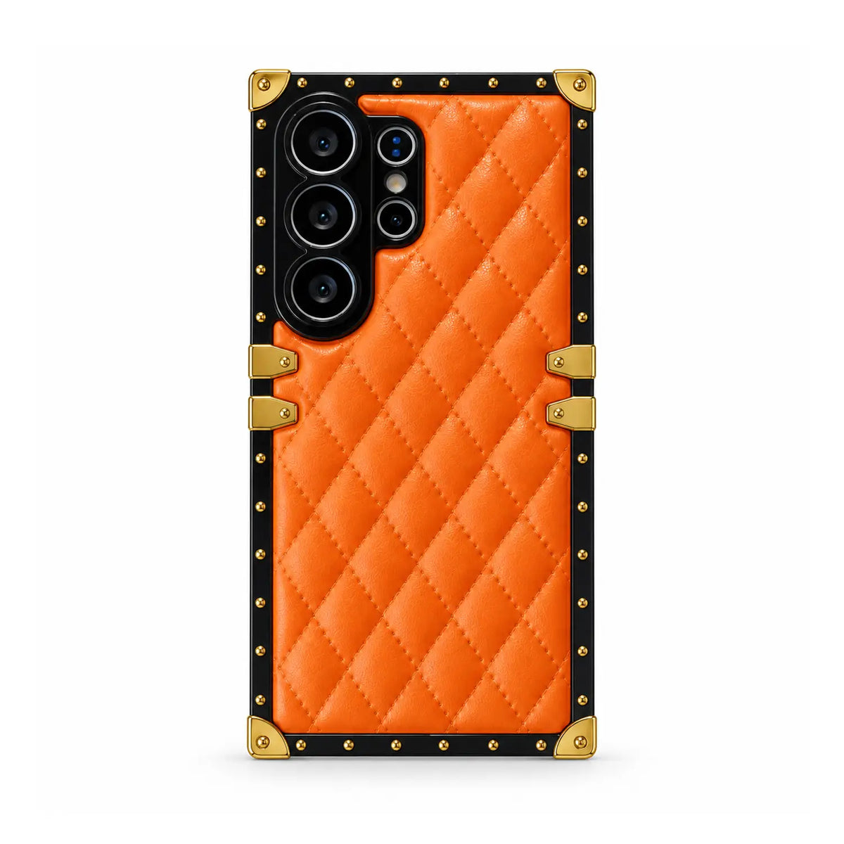orange quilted Galaxy S26 Ultra phone case