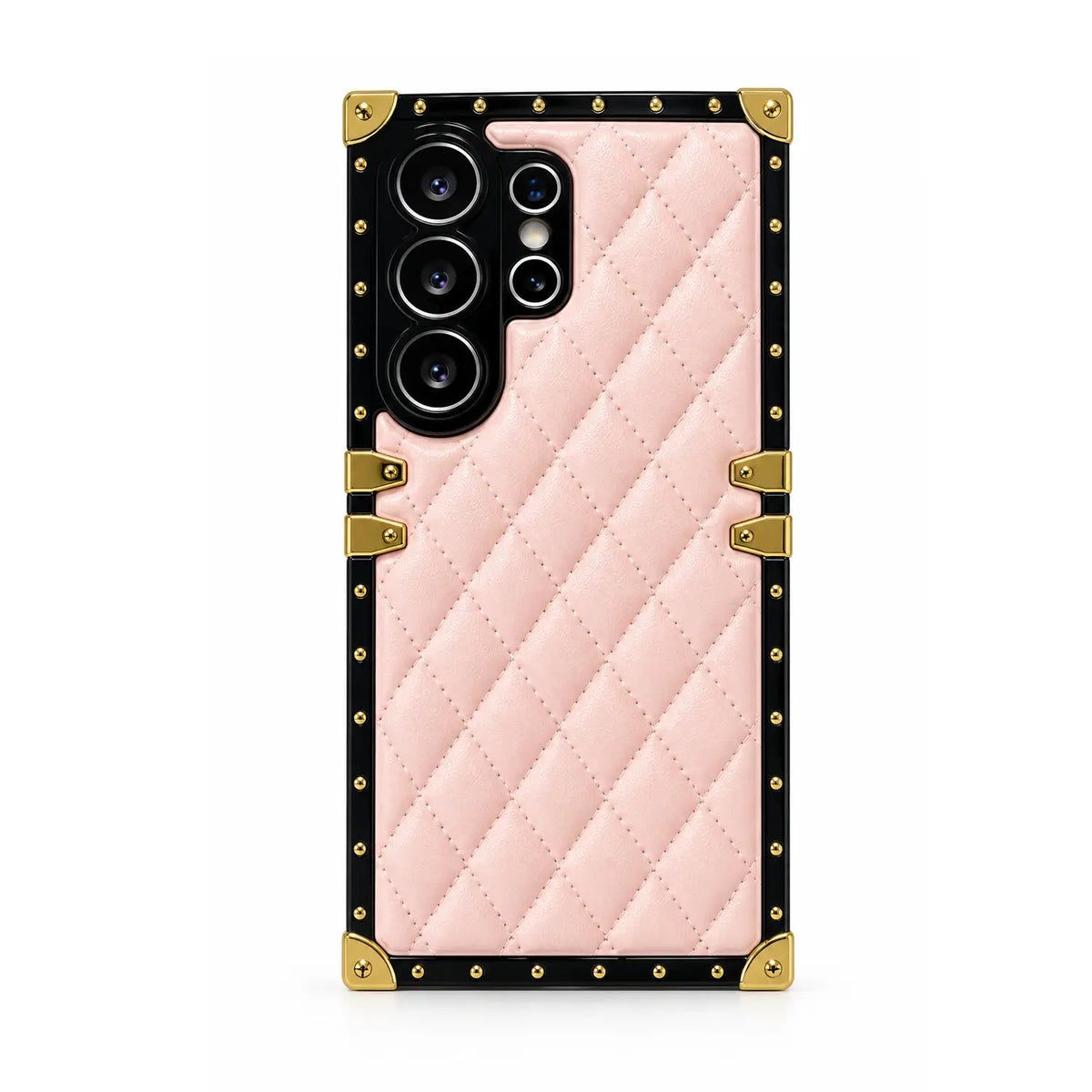 pink quilted Galaxy S26 Ultra phone case