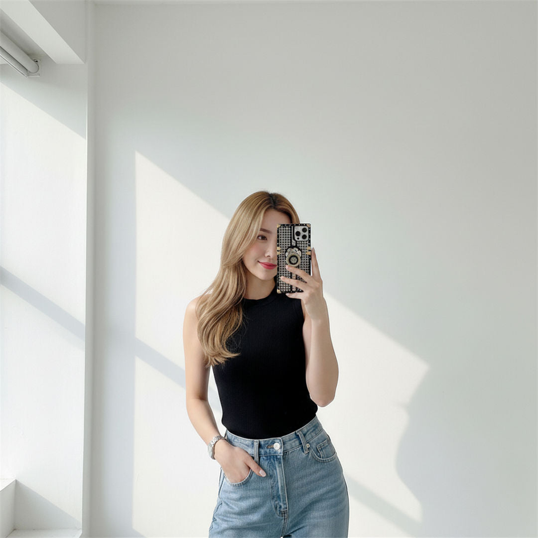 houndstooth square iPhone case