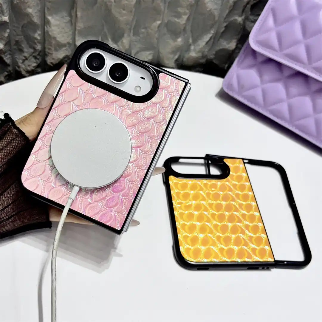 Prism Scale Duo case attached to a magnetic charging puck beside a second case section