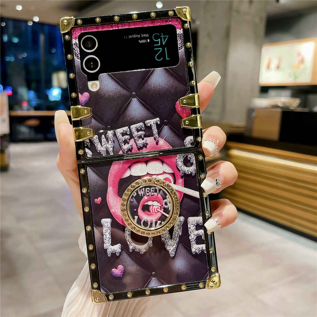 sweet love square galaxy z flip case