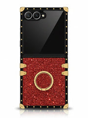 Red sparkly Samsung Z flip 7 case