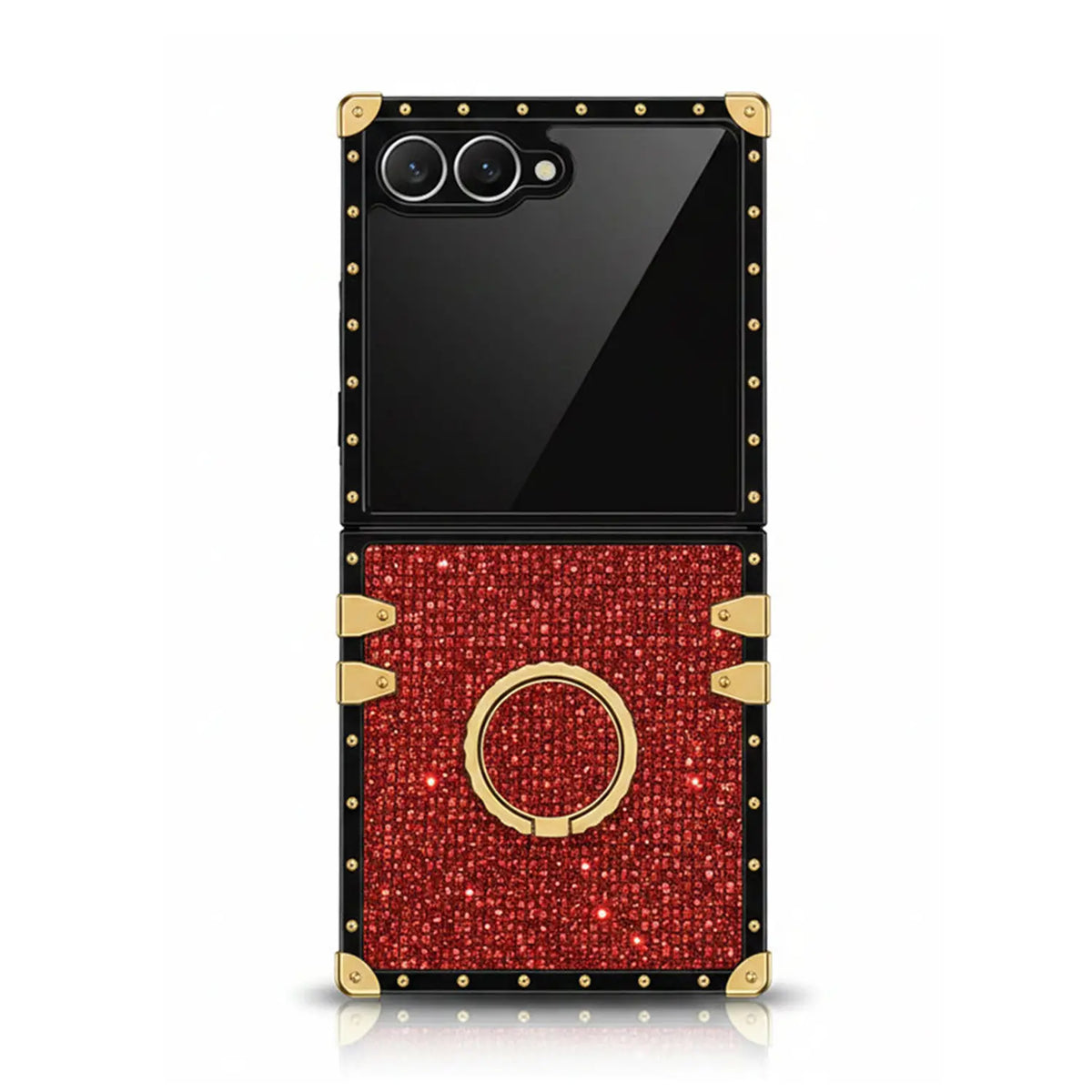 glitter Z Flip 7 case with ring