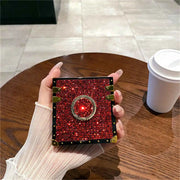 Red sparkly Samsung Z flip 7 foldable phone case