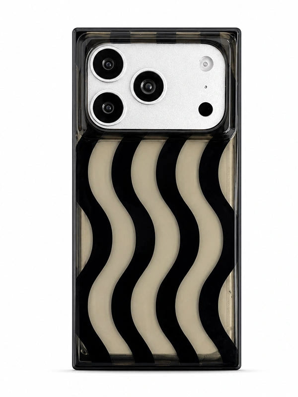 aethetic wave square iPhone case