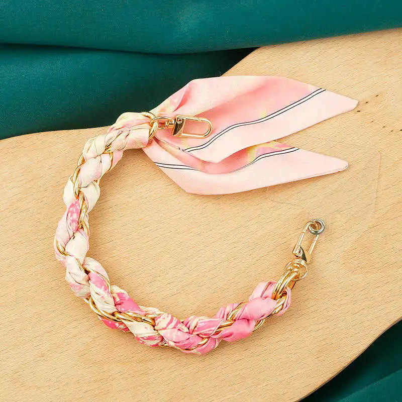 Silk Scarf Hand-held Mobile Phone Wristlet Chain