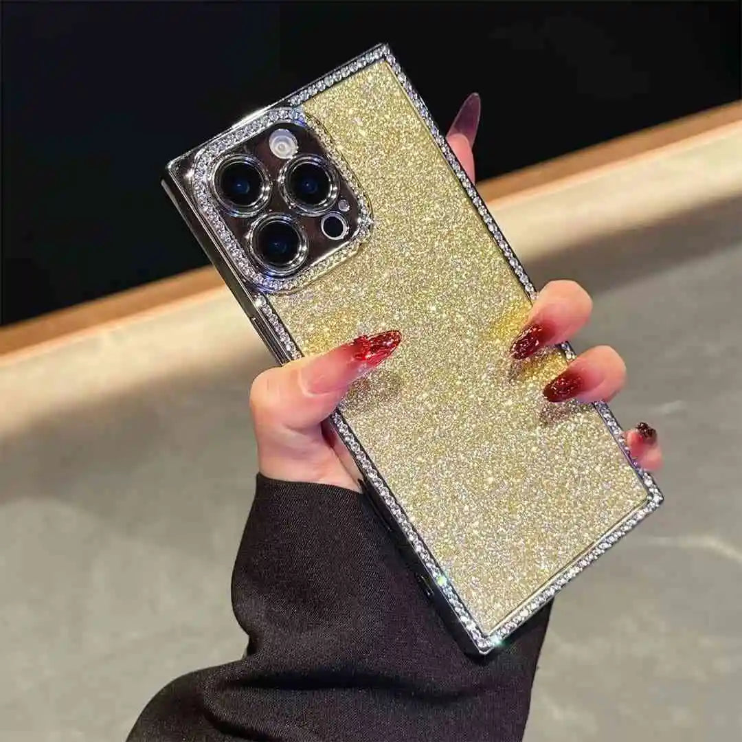 gold glitter iPhone case