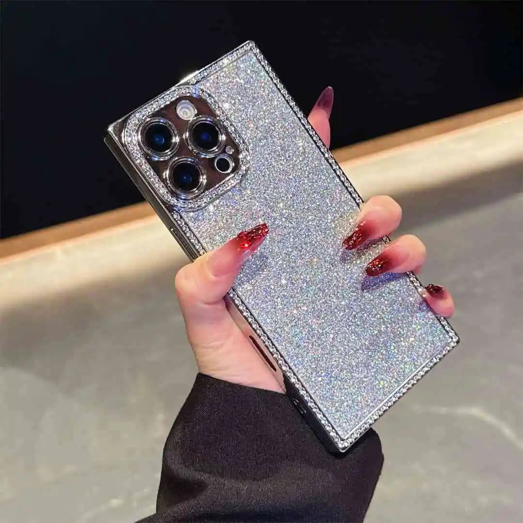 silver bling iPhone case