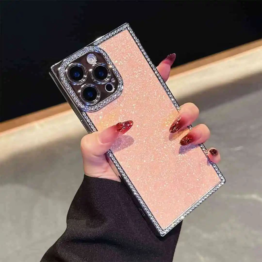 pink glitter iphone case