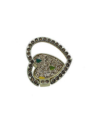 heart-shaped glitter ring holder