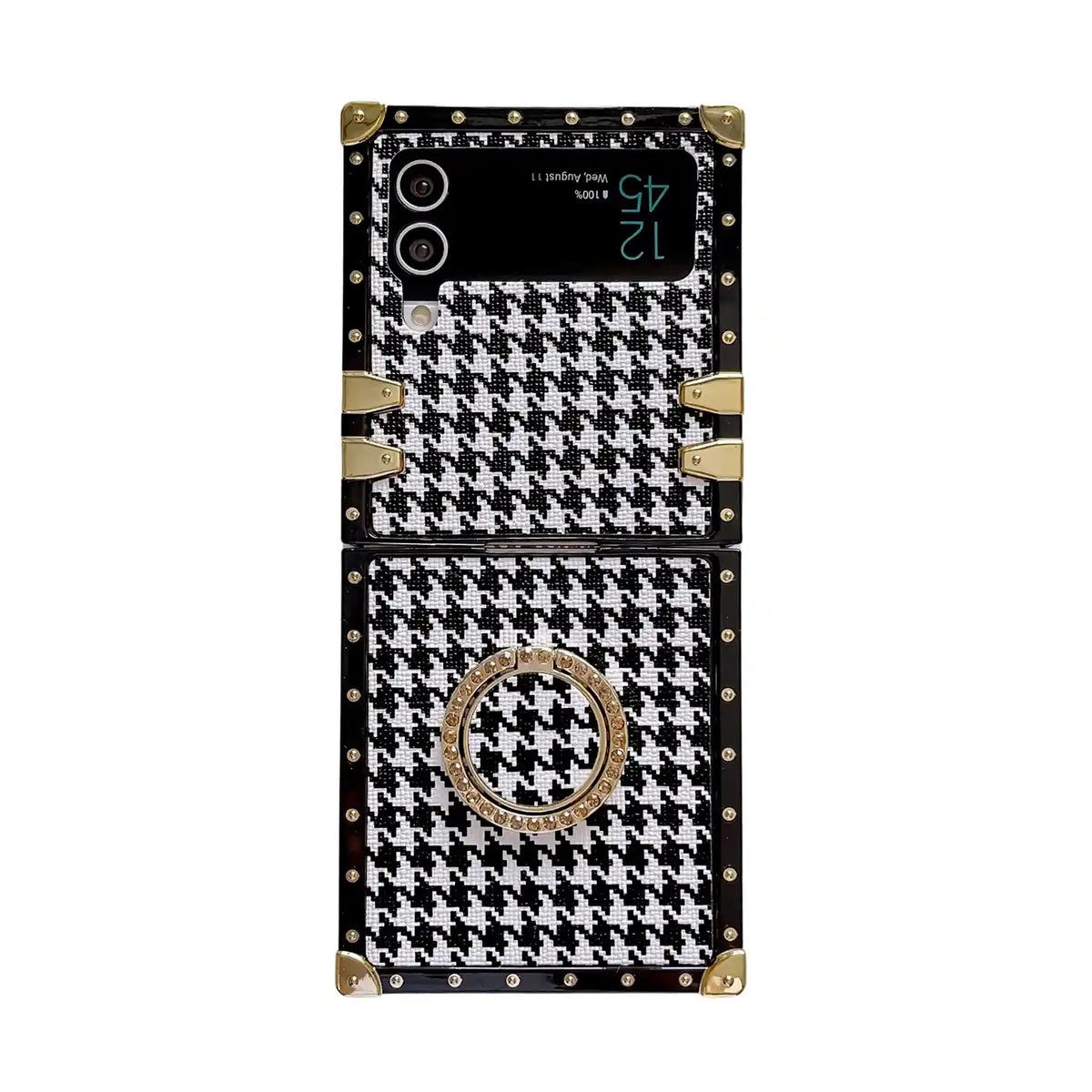 houndstooth galaxy z flip 3 case
