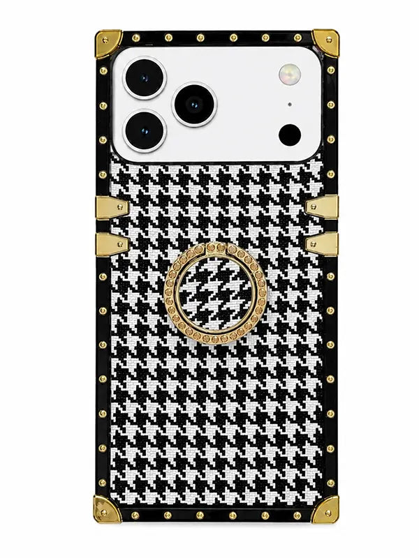 houndstooth trunk phone case