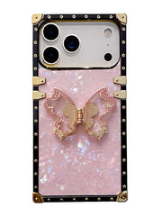 opal shell square iphone 17 pro case