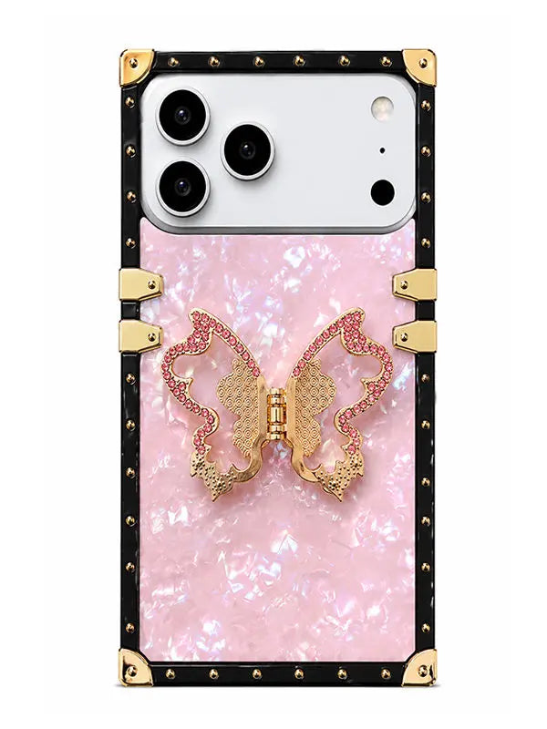 pink opal shell phone case