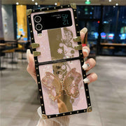 mirror galaxy z flip 4 case with stand