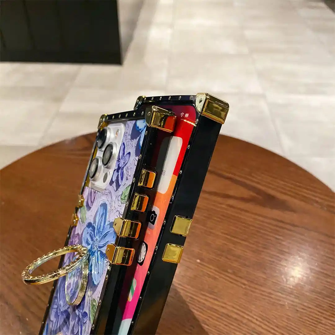 side of oil painting square trunk phone case