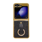 sparkly Galaxy z flip 5 case with ring