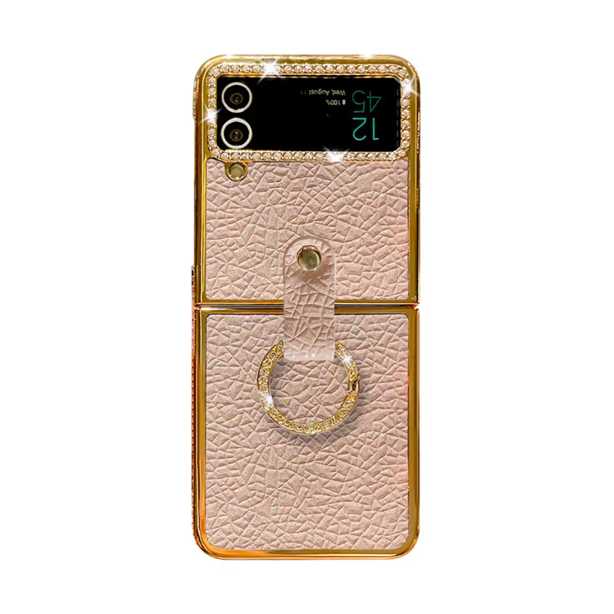 pink leather z flip 3 case