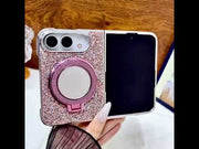 Glitter iPhone Duo case with mirror stand