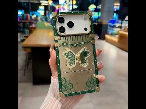 Luxury butterfly stand trunk phone case