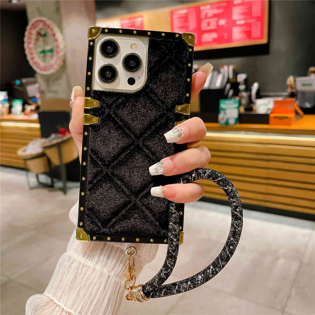 13 Pro Max Case Luxury Square Iphone Case Elegant Quilted IPhone