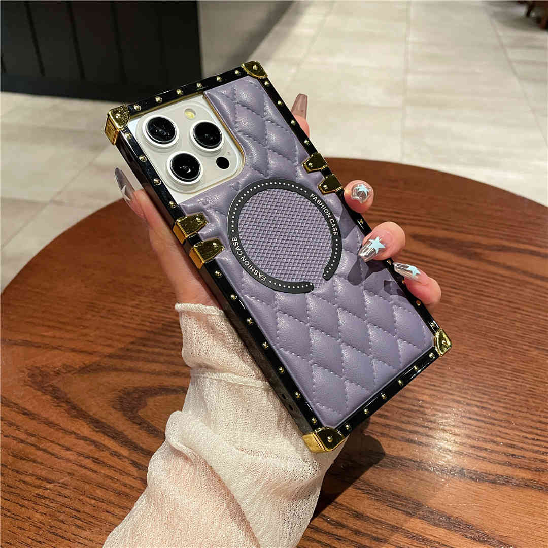 Quilted Soft Leather iPhone Case with MagSafe Quilted Soft Leather iPhone Case with MagSafe