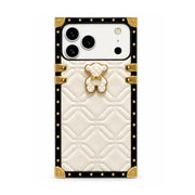 cute bear square-trunk iPhone case white