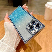 blue glitter iPhone 16 pro max case