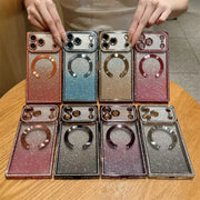sparkly rectangle magsafe iPhone cases