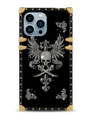 Rhinestone Skull Square-Trunk Case